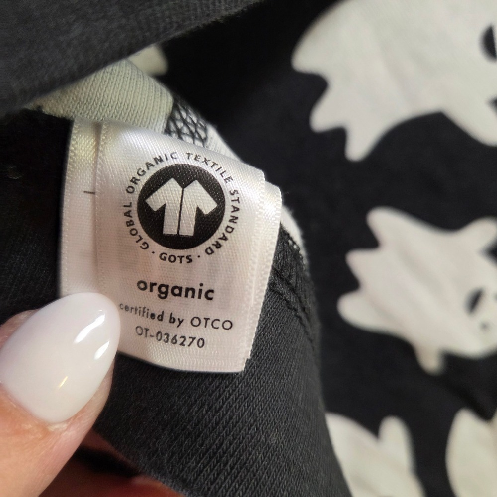 Hanna Andersson Ghost Print Organic Cotton Pajama Pants Black White XL Halloween - Picture 4 of 7